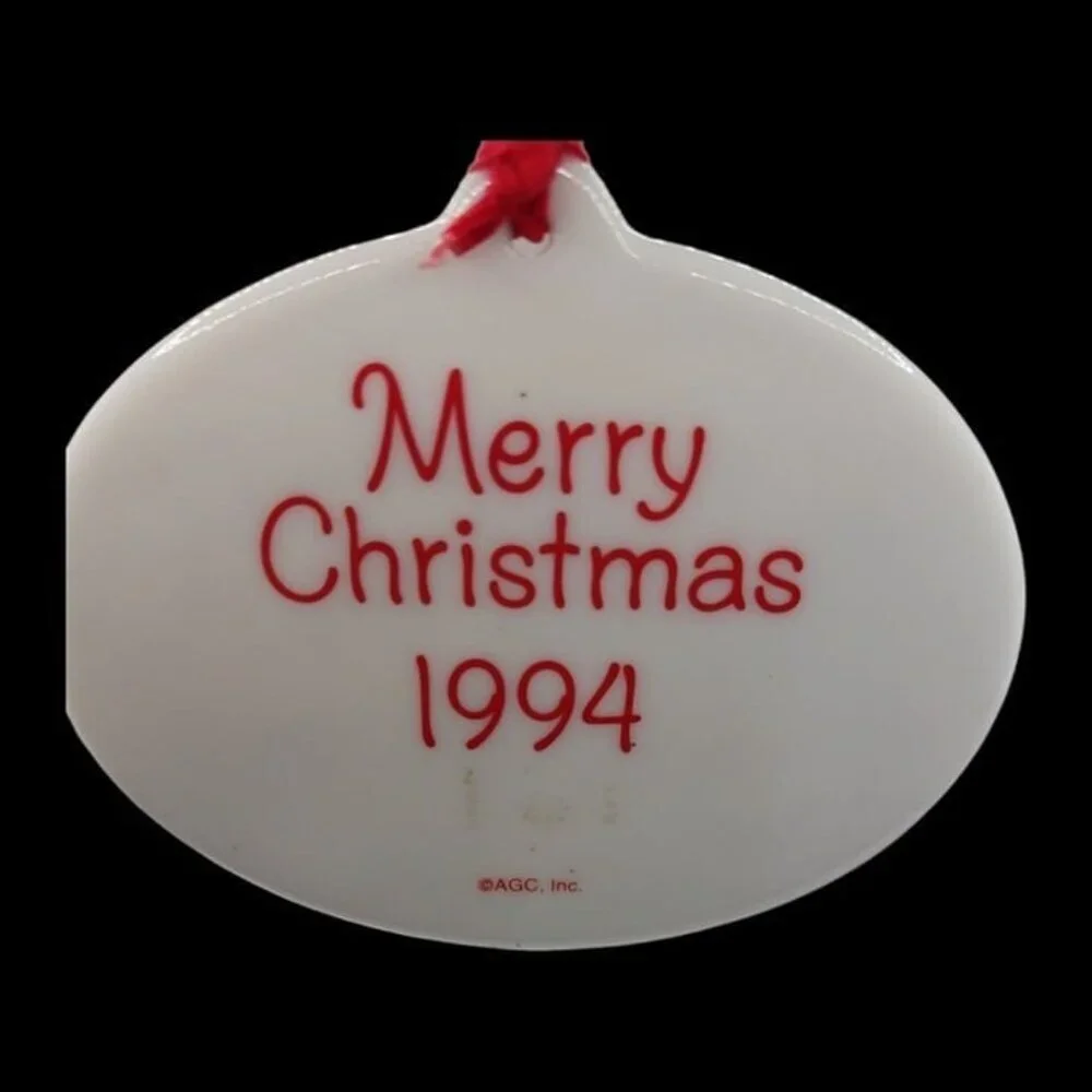 Vtg american greetings christmas ornament  porcelain